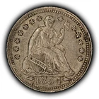1854 H10c Seated Liberty Half Dime - Arrows - Luster - AU - SKU-Y6613