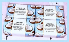 Bath  Body Works 5 oz Vanilla Coconut Shea Butter Cleansing Bar Soap x4