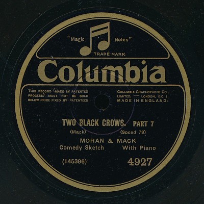 Moran And Mack - Two Black Crows - Part 7 & 8 (Shellac, 10'')