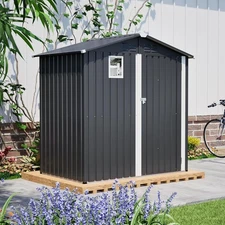 Metal storage shed outdoor tool shed tool storage room with windows and lockable