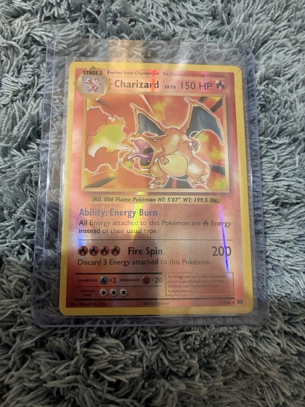 2016 Pokemon Charizard 11/108 XY Evolutions Reverse Holo Rare TCG Card