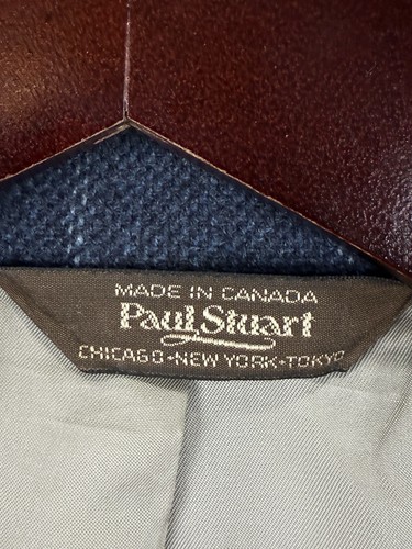 Paul Stuart III Super 110’s Wool Cashmere Blazer Blue Sz 43 Extra Long/Tall Navy - Picture 5 of 6