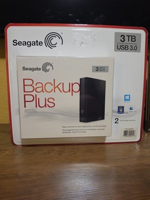 Seagate 3TB Backup Plus 3.0 USB External Desktop Drive STCA3000600 PC MAC NEW