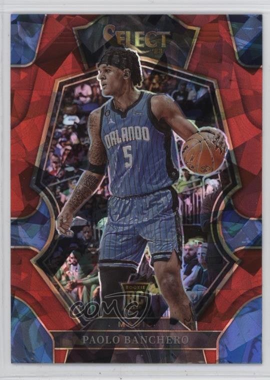 2022 Panini Select Premier Level Red Cracked Ice Prizm Paolo Banchero Rookie RC