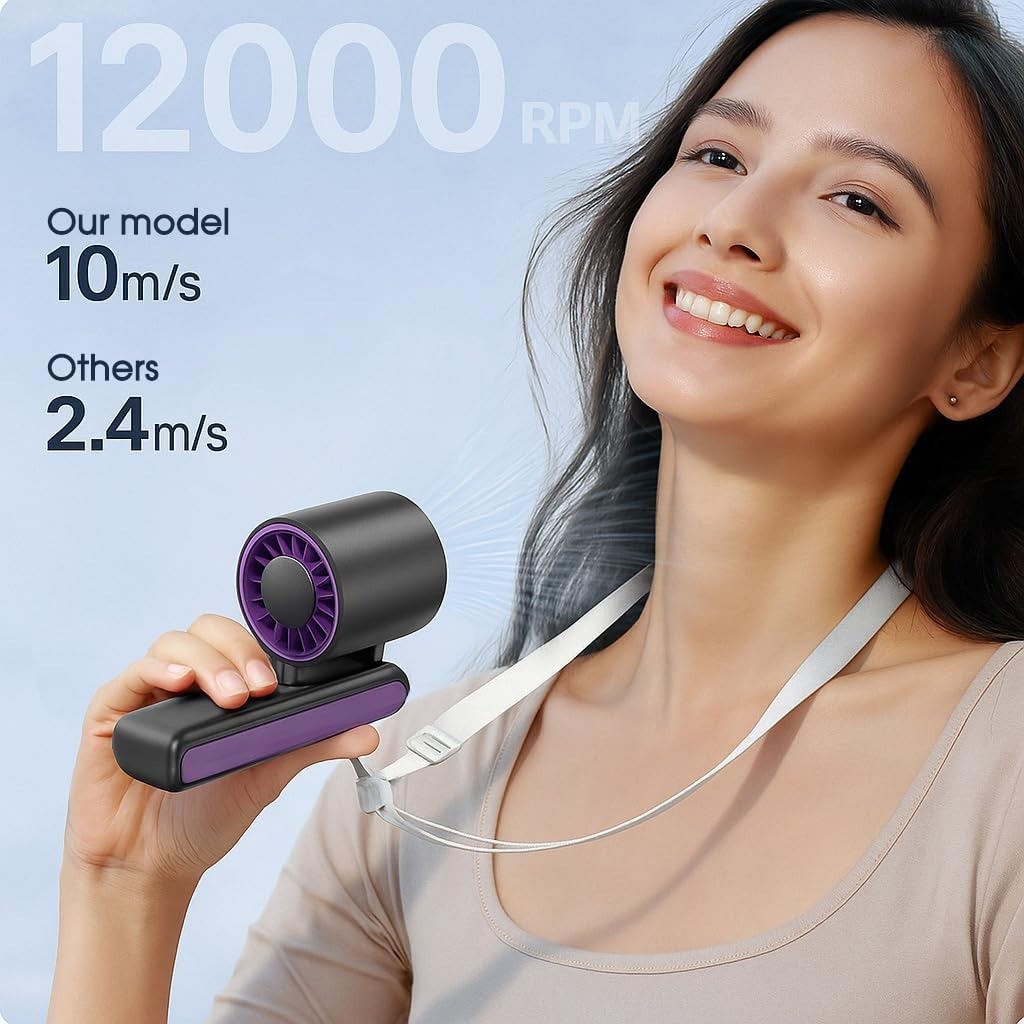 6000mah Portable Mini Semiconductor Ice Fan with LED Display Core  Cooling Fan 3