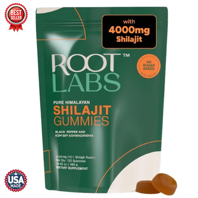 #ad #ad Root Labs 4000 mg Pure Himalayan Shilajit Gummies I KSM 66 Ashwagandha I 120 CT $22.69