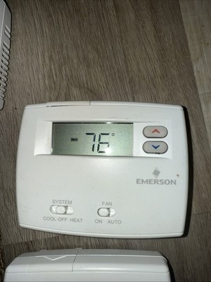White-Rodgers 1F89-0211 Heat Pump Non-Programmable Thermostat, 2H/1C