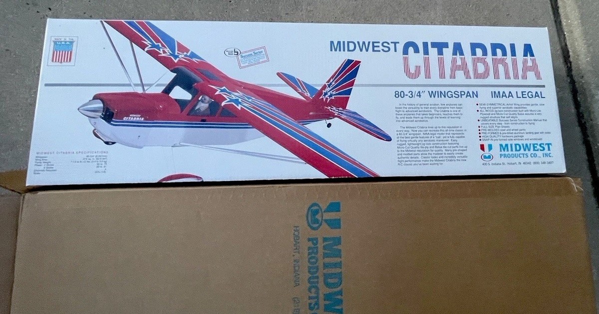 Vintage Midwest CITABRIA Kit #183 IMAA LEGAL AIRPLANE MODEL with