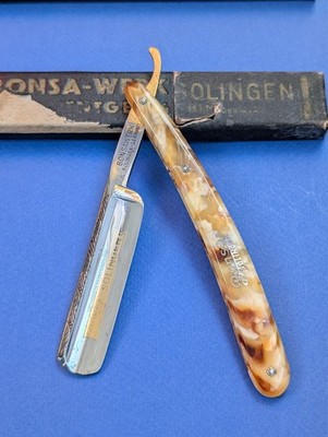 Vintage straiht razor ''Bonsa'' Solingen 5/8