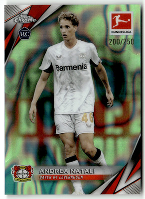 Topps Chrome Bundesliga 2025 No. 63 Andrea Natali Rookie Green Refractor 200/250