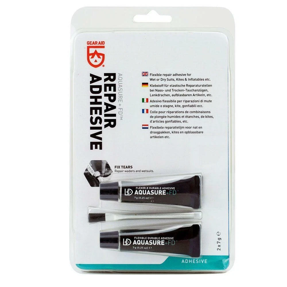 AQUASURE WADER TRAJE SECO TRAJE DE NEOPRENO BOTAS COMETAS REPARACIÓN PEGAMENTO 2 x 7g TUBOS McNETT