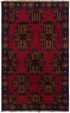 Vintage Oriental Hand-Knotted Carpet 3'6" x 6'3" Traditional Wool Area Rug