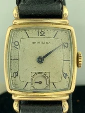Vintage Hamilton Norman 19 Jewels Art Deco 1949 Manual Wind Men's Watch Running