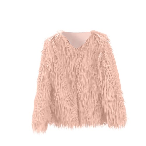 Girls Faux-fur Jacket Coat Toddler Kids Winter Thicken Warm Fuzzy Outwear Clothe - Picture 10 of 57