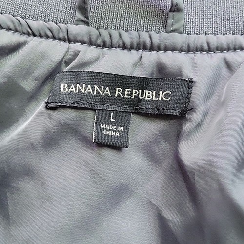 Banana Republic Men's Gray Bomber Jacket Size L - Picture 9 of 14