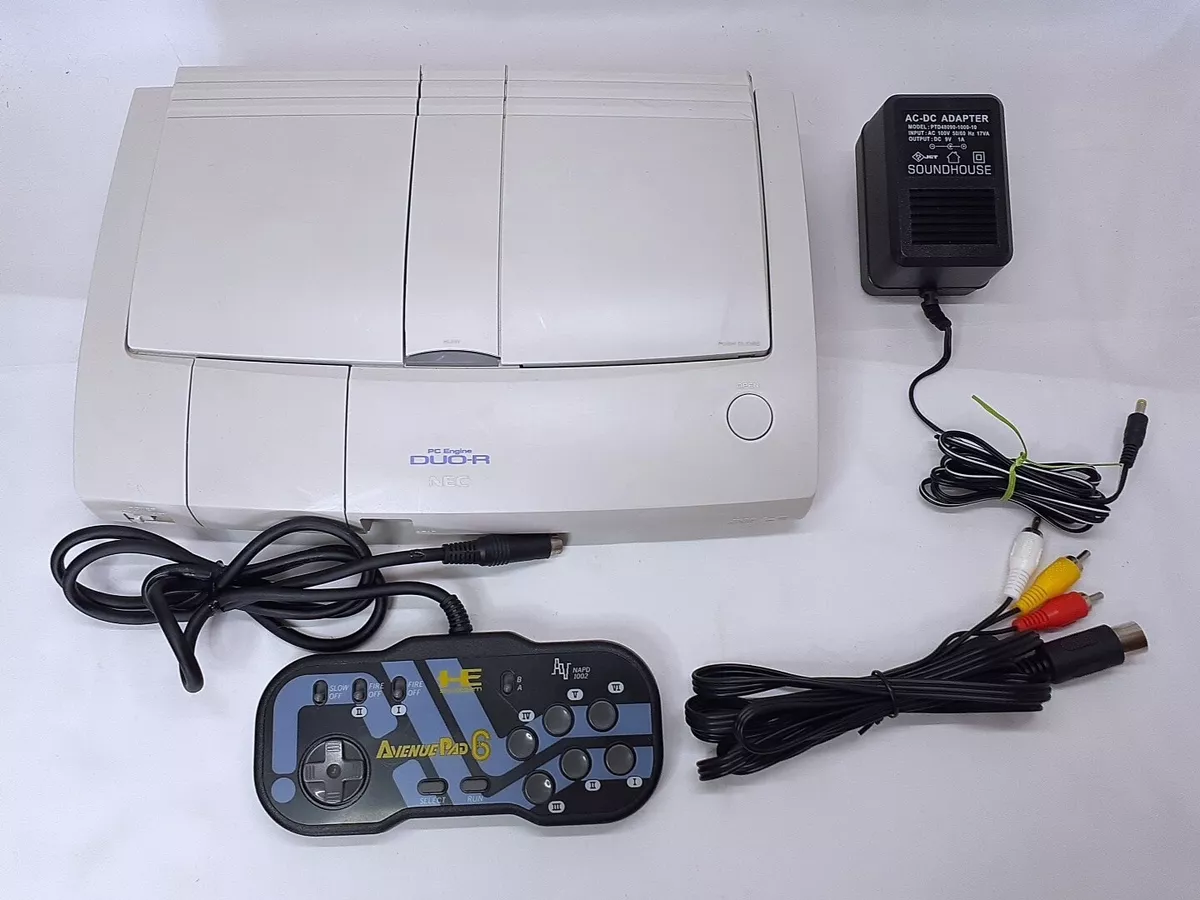 PC Engine Duo-R console 6 button pad set Super CD-Rom2 NTSC-J Tested