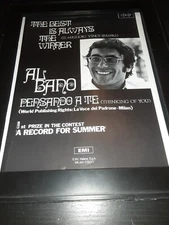 Al Bano Pensando a te  Rare Original 1969 Promo Poster Ad Framed