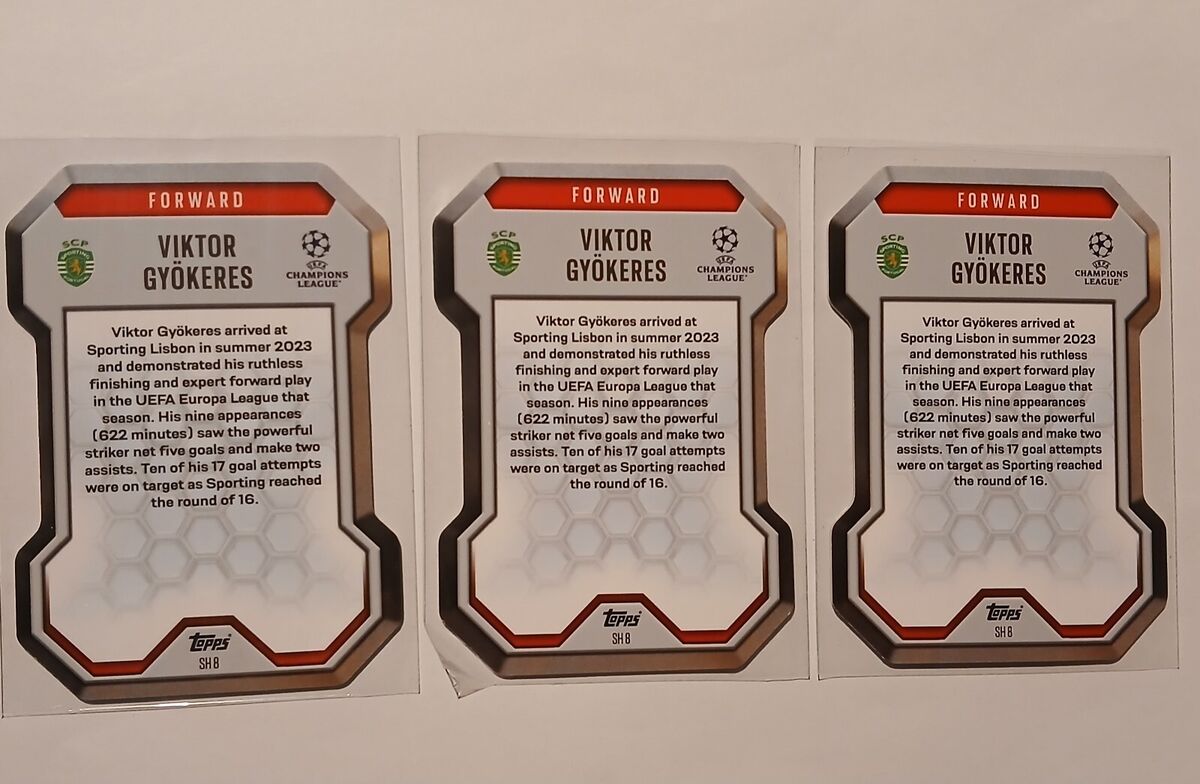 Viktor Gyökeres 2024-25 Topps Match Attax Shield cards | eBay Viktor Gyökeres 2024-25 Topps Match Attax Shield cards | eBay