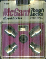 McGard Wheel Locks #21120  1/2" -20 Steel Chrome Plated Lugs New in Package