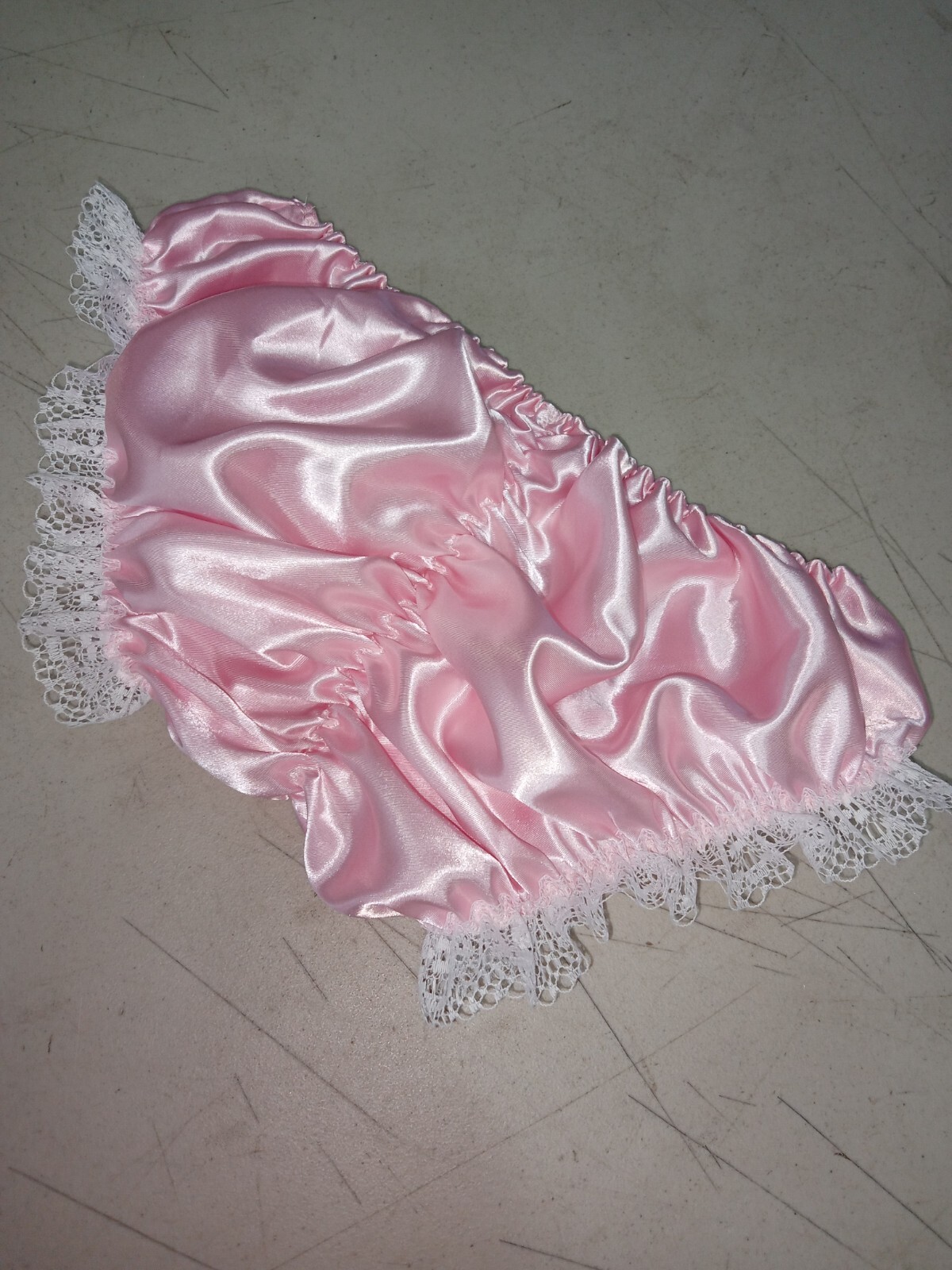 SISSY~MAIDS~ADULT BABY~UNISEX~TV/CD BLACK SATIN & WHITE LACE PINCH PANTIES 3Pk image 10