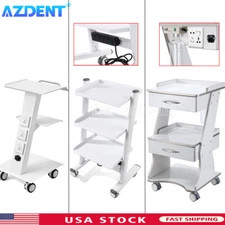Dental Mobile Trolley Medical Tool Cart Cabinet Built-in Socket with Drawer