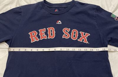 Majestic DAVID ORTIZ 34 BOSTON RED SOX w/FINAL SEASON logo Blue T