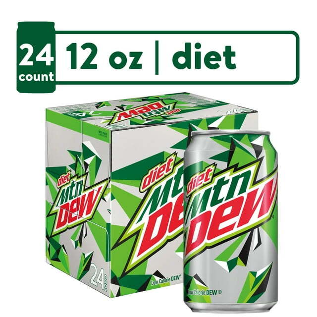 Diet Mountain Dew 24 Pack - 12 Oz Cans (Zero Calories)