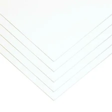 White High Impact Polystyrene Plastic Sheet .010" x 25" x 38" (5 Pack)