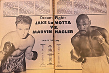 1981 Boxing Match Between Jake LaMotta & Marvin Hagler illustrated