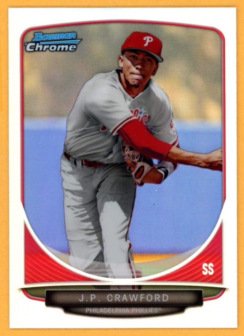 J.P. CRAWFORD 2013 Bowman Chrome Draft Picks Refractor Rookie RC #BDPP32