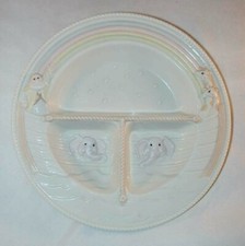 Vintage Noah's Ark Pattern 3 Part Divided Child 8 1/2" Plate By Lenox Retired
