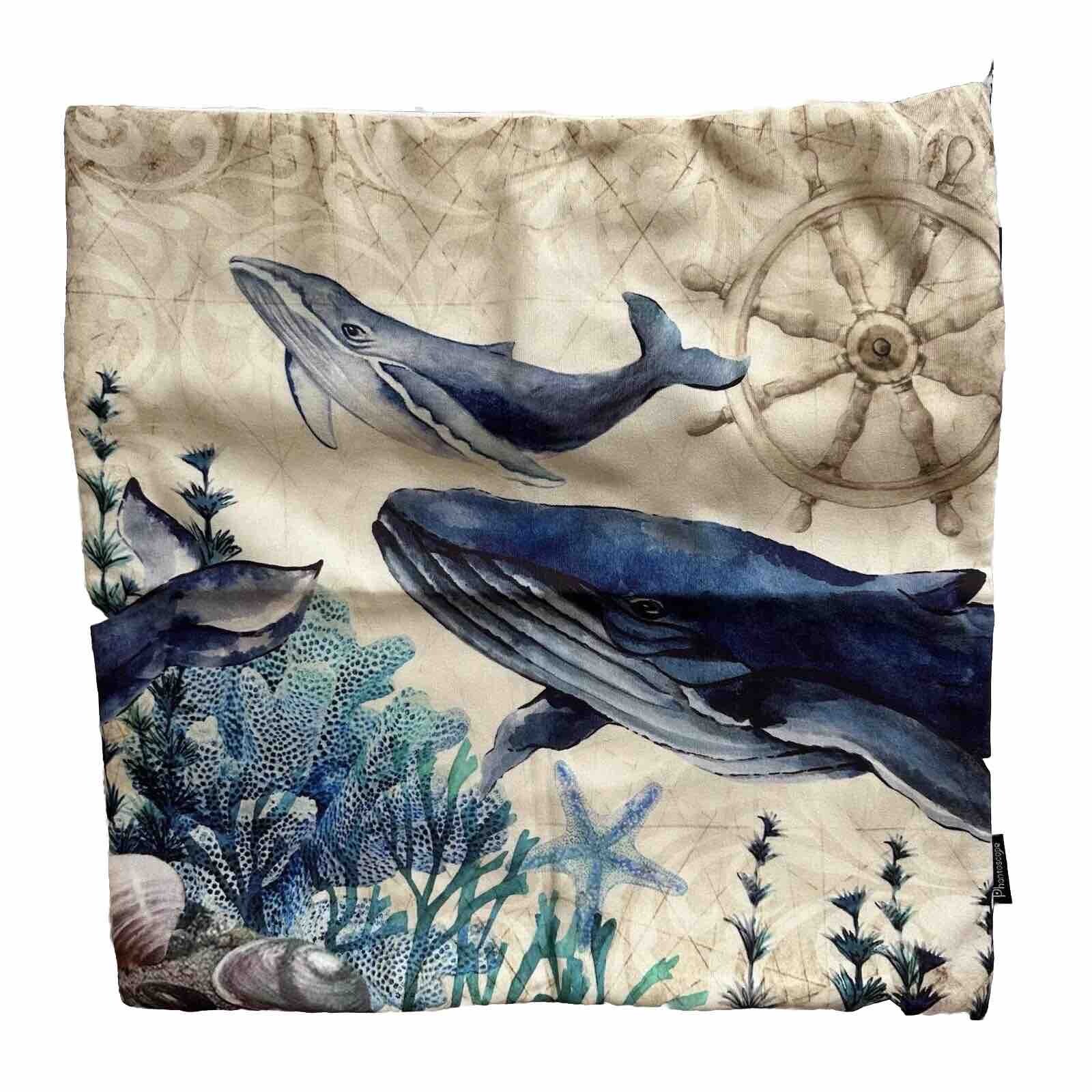 Pillow Covers Decorative Beach Ocean Theme 18” X 18” Set Of 2-image