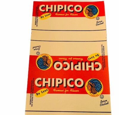 Advertising Label paper ephemera Chipico Chicago Illinois IL blank de luxe usa 