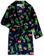 Minecraft Boys Pajama Robe Bathrobe size small 4-5