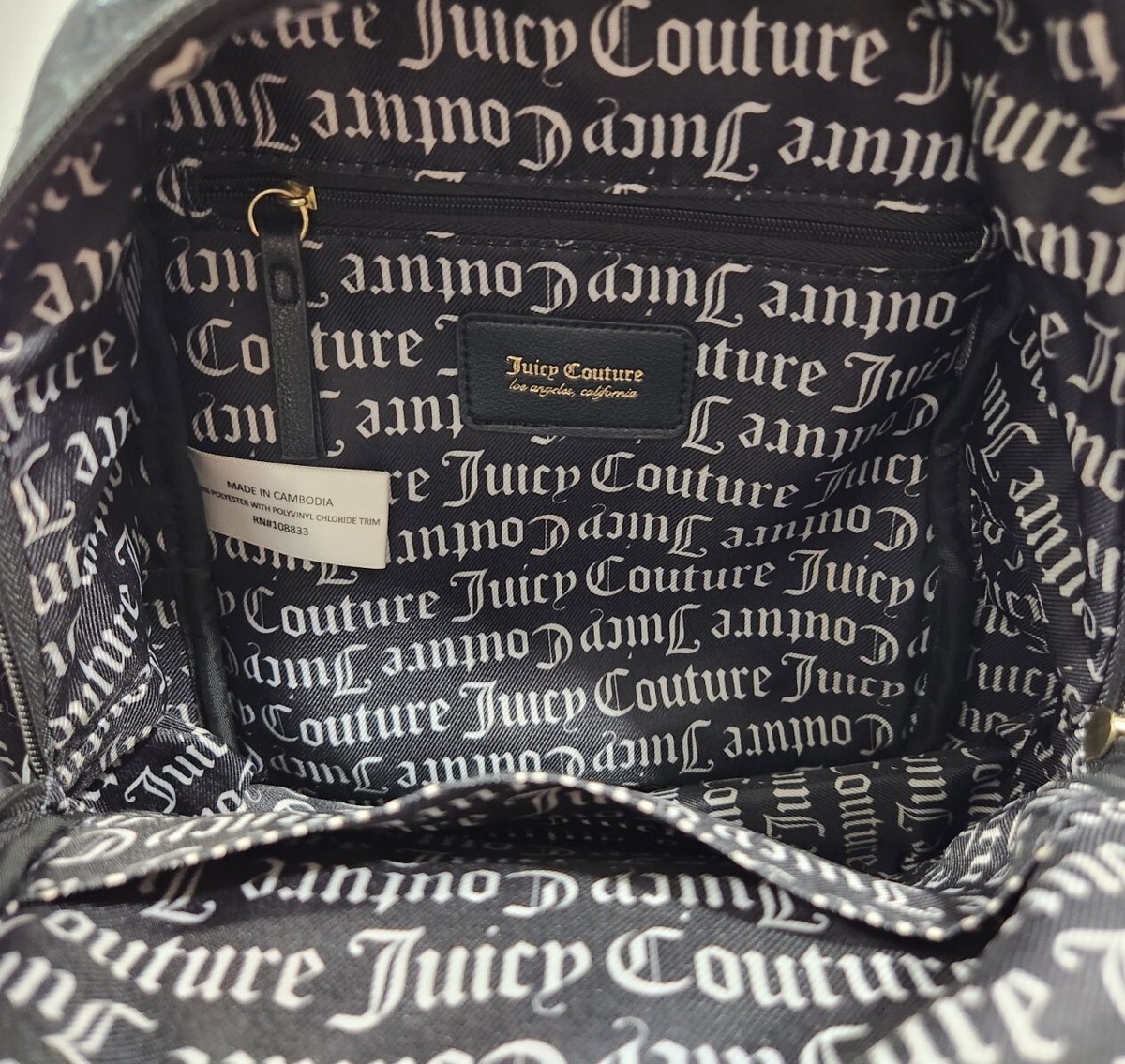Juicy Couture Ransom Note Black Mini Backpack Juicy couture mini backpack black Look stylish... | Depop main image 4