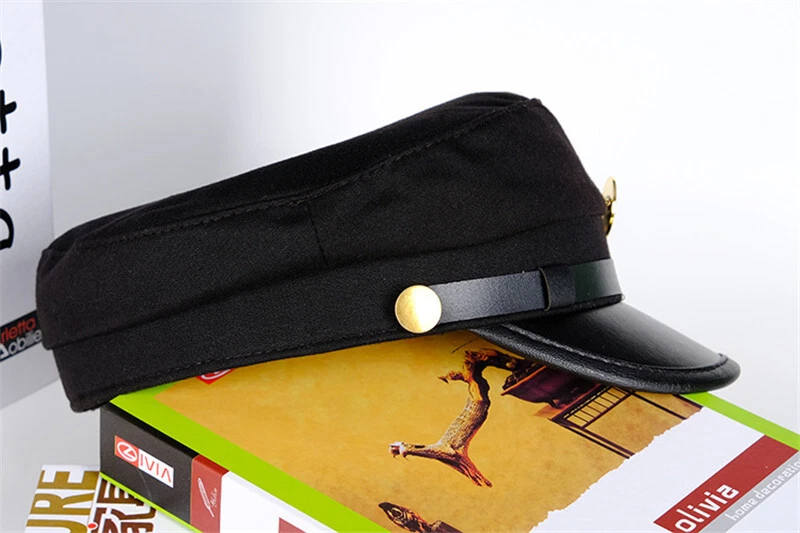 Anime JoJo's Bizarre Adventure Kujo Jotaro Gorra Sombrero para el Sol con Insignias Juegos con disfraces utilería Foto 4 de 4