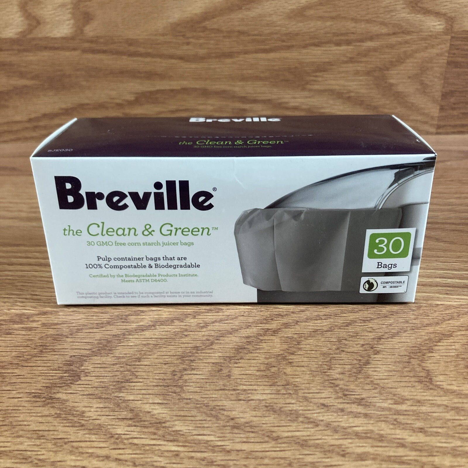 Breville 30ct Clean and Green Compostable Pulp Container Jui