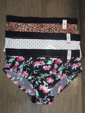 ASHLEY STEWART 3-PACK SHEER WAIST BRIEF PANTIES IN ANIMAL/FLORAL/DOT SIZE 18/20