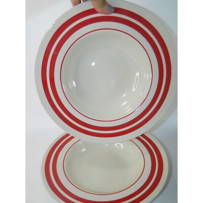 Red Stripes Over And Back Bowl Soups, Salad, Vegetables 11