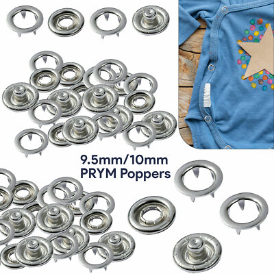 9,5 mm/10 mm PRYM Druckknöpfe Krappenringe Verschlüsse für DIY Handwerk Kleidung Shirt