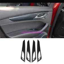 For Cadillac CT5 20-2025 ABS Carbon Fiber Inner Door Panel Bezel Cover Trim 4PCS