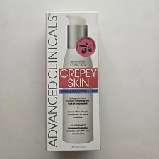 Advanced Clinicals Cream Crepey Skin 4 Oz Moisturizer Wrinkle Smoothing