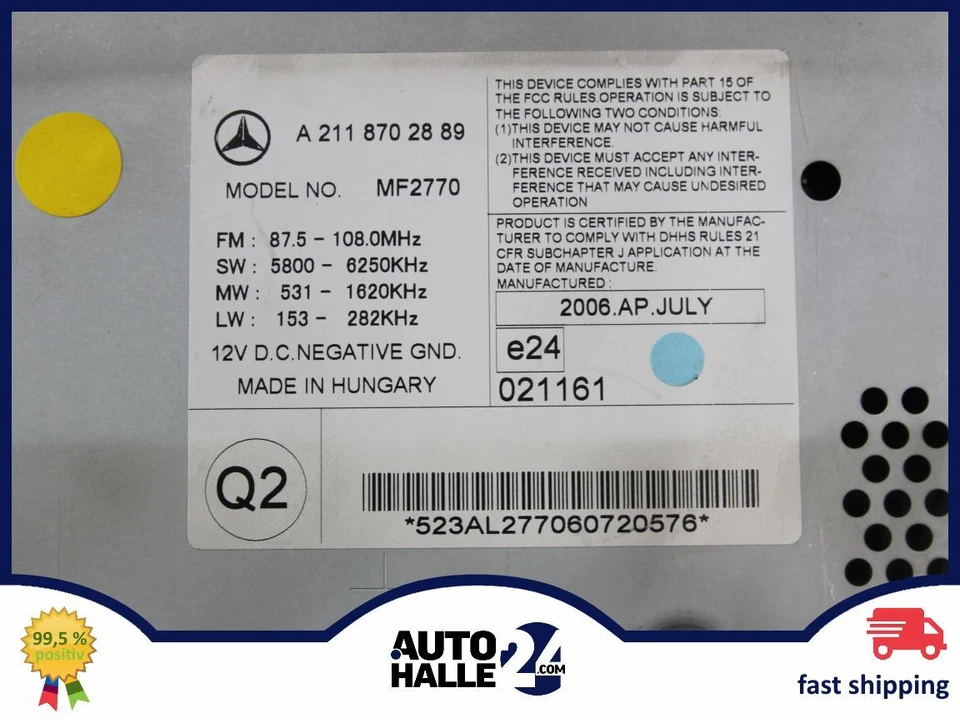 93463 Radio Navi Navigation 2118702889 Mercedes-benz CLS 320 CDI 7G-TRONIC 219 - Bild 4 von 4