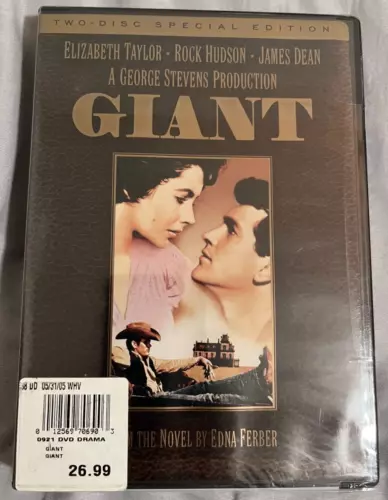 Giant 2 Disc Set DVD 1956 James Dean, Rock Hudson, Elizabeth Taylor Brand New
