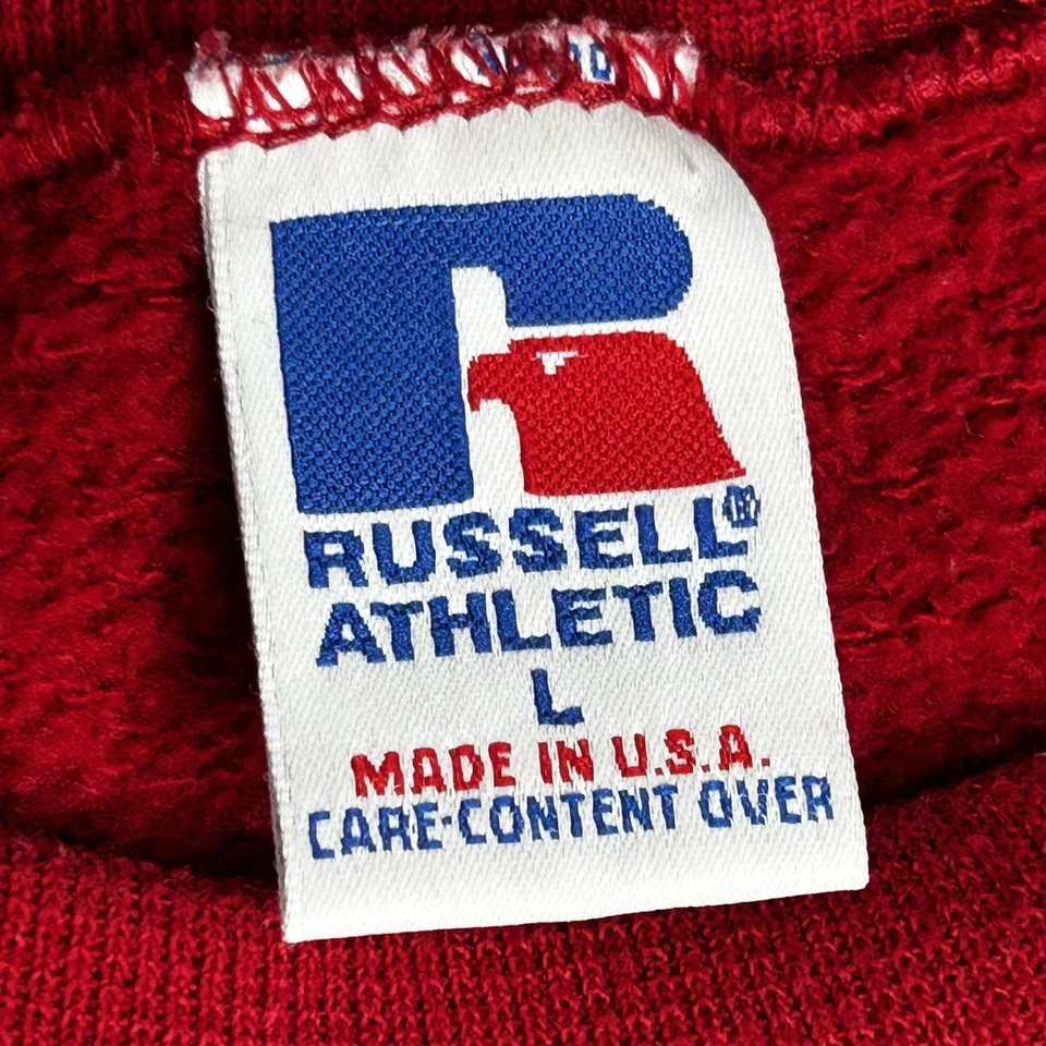 Vintage Washington State Cougars Sweater Mens Large Red NCAA College Russell 90s - Image 4 of 4