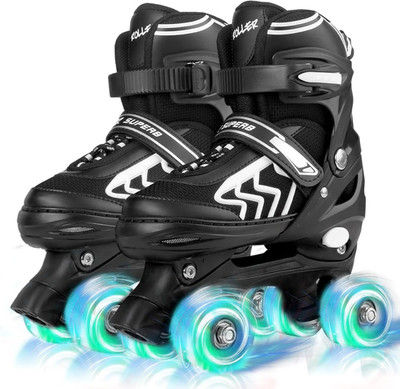 Kids Adjustable Roller Skates for Boys Girls Beginners Outdoor Indoor Sports