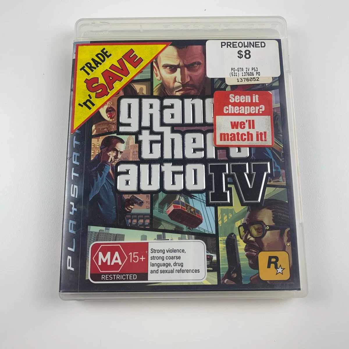 Jeu PS3 Grand Theft Auto IV (GTA IV) - Édition PAL - État Correct, Fonctionnel