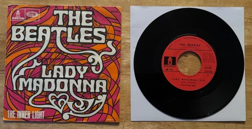 45 7" FRENCH SP THE BEATLES LADY MADONNA 1st  SLEEVE