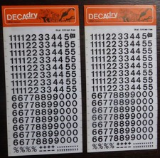 Lot 2 planches  Chiffres/signes transfert noire  DECADRY  34pt/8mm   N° 57