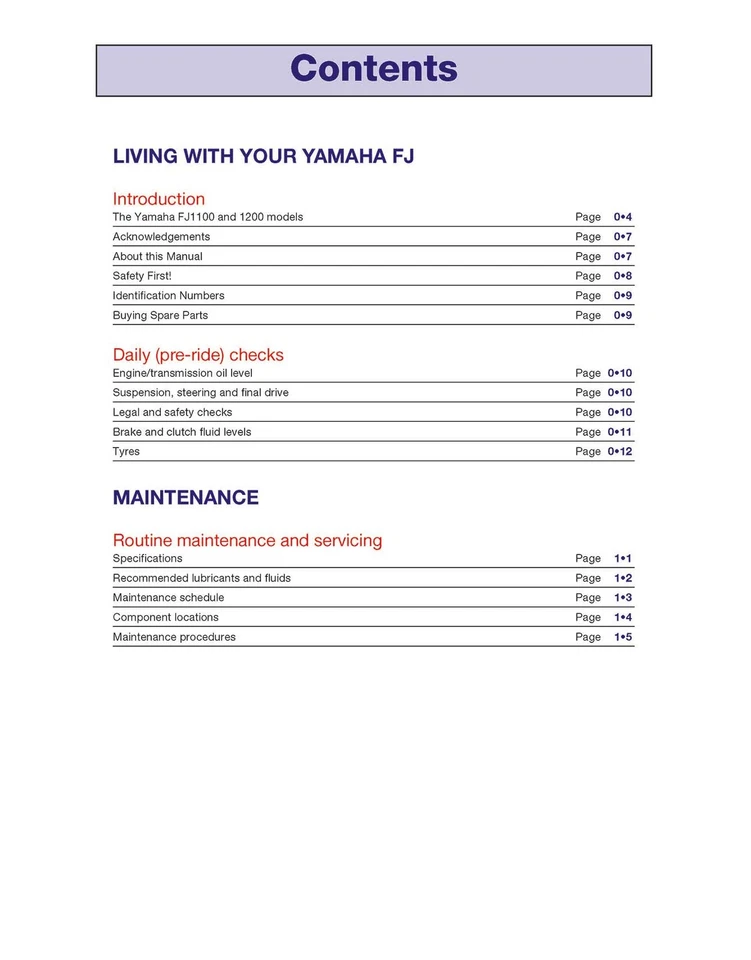 Yamaha FJ1100 & 1200 Fours (1984-1996) Haynes Repair Manual - Image 3 of 4